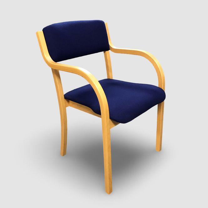 Huvudbild Karmstol blå / björk