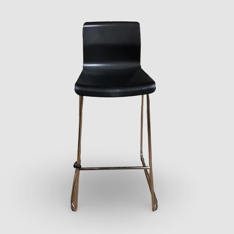 Barstol Glenn svart plast/krom - begagnad