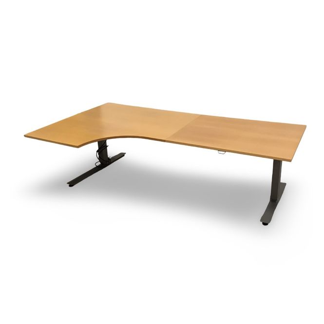 Huvudbild Skrivbord höj & sänkbart 220x120/80 cm bok - ...