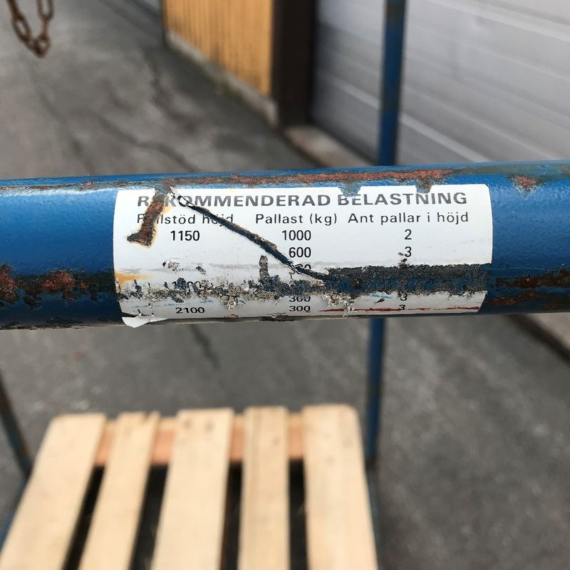Pallstöd RVH17 blå - begagnad