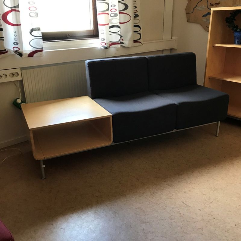 Soffa tvåsits ISKU grå -begagnad