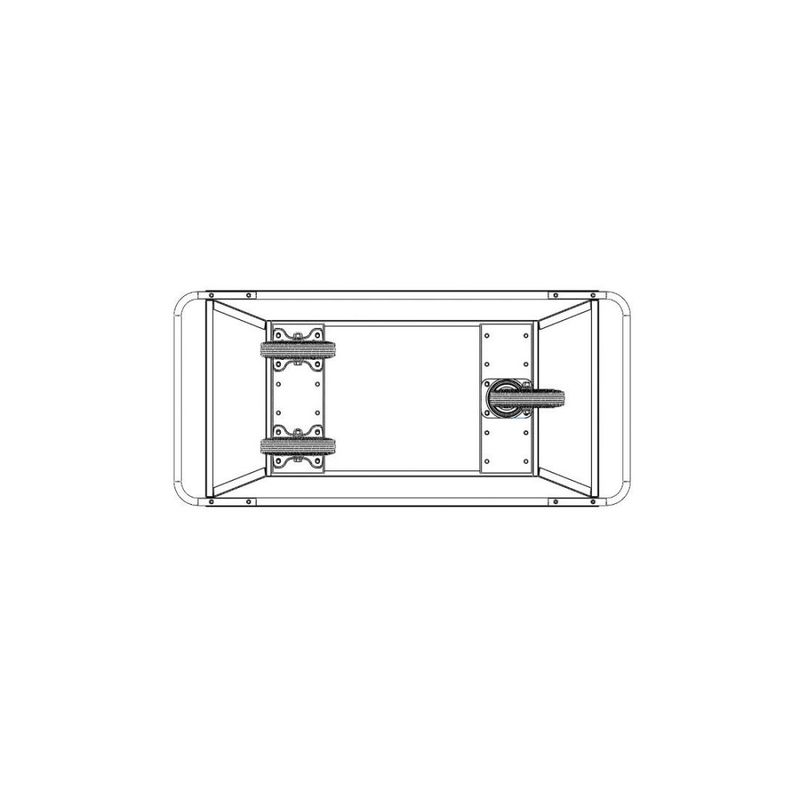 Avfallsvagn 300 liter | Gul
