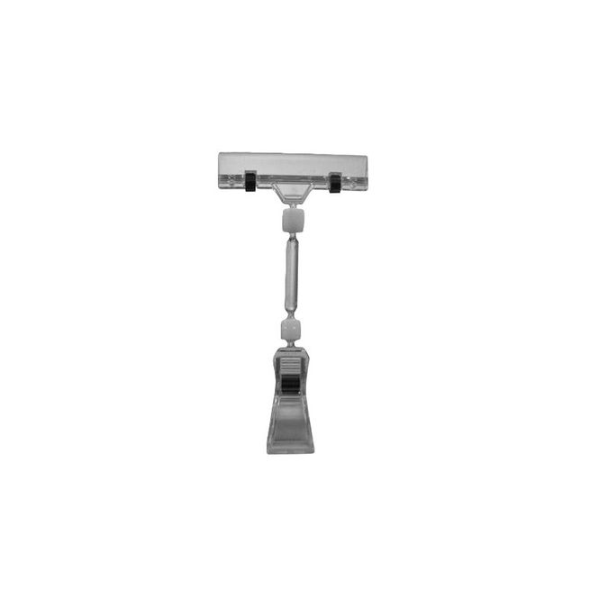 Huvudbild Skyltklämma stor med 5cm stång transp 10-pack