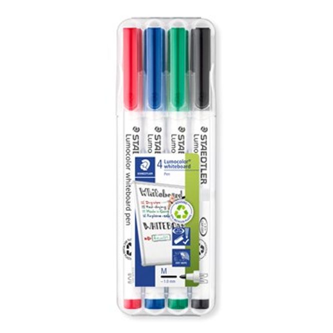 Huvudbild Whiteboardpenna Lumocolor 1 mm 4-set